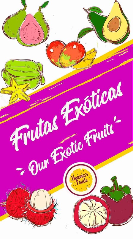 Variedad de frutas exóticas colombianas frescas
